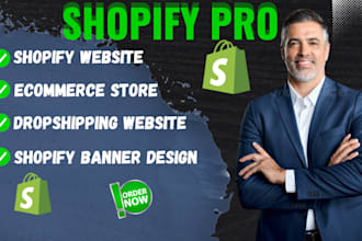 setup shopify online store, shopify website, shopify banner design ecommerce web