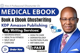 ghostwrite medical ebook health and fitness, natural diet workbook, ebook writer