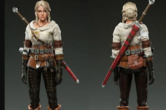 3d game character 3d model rigging texture fortnite character for unreal engine