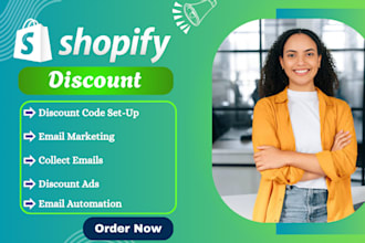 setup shopify discount code, upsell bundle discount, give discount coupon