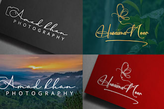 design a sleek and luxurious signature logo for you