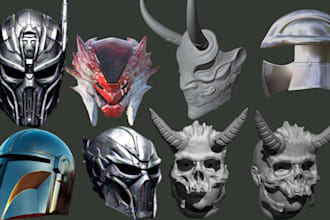 do amazing 3d mask 3d helmet cosplay armor halloween mask weapon for 3d printing