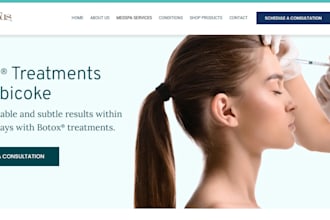 design medical spa website, skin care , aesthetics, botox, med spa website