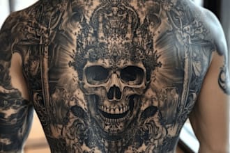 desing a unique realistic tattoo for you