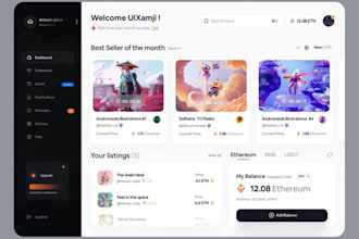 develop nft marketplace dapp tokenomics ico launchpad