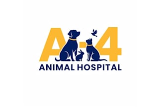design modern warm fun local veterinary clinic logo