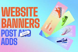 design social media posts and banners for shopify wordpress website