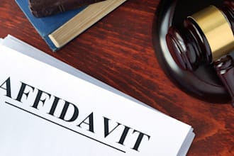 provide an affidavits upon affirming that a document is true