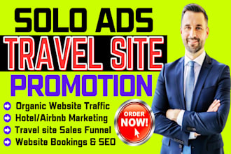 do travel site promotion solo ads airbnb listing hotel promotion boost bookings