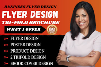 do amazing 2,3 trifold brochure products design poster flyer ebook cover design
