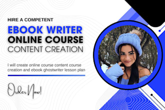 create online course content course creation and ebook ghostwriter lesson plan