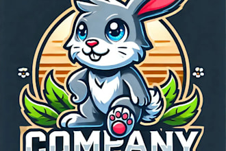 do make rabbit mascot logo design with unlimited review
