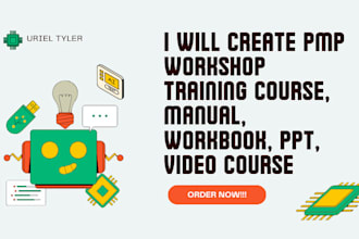create pmp workshop training course, manual, workbook, PPT, video course