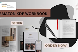 design amazon kdp journal, workbook, notebook, digital planner, kdp low content