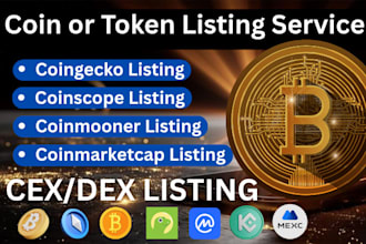 crypto coin token listing on top platforms and promote your coin ico listing
