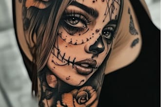 draw a realistic tattoo design for you