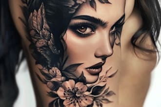 create a tattoo design in realistic style