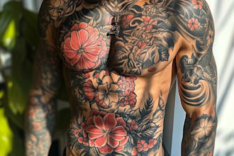 desing a unique realistic tattoo for you