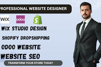 develop rebuid redo odoo website,  wix studio, or shopify dropshipping store