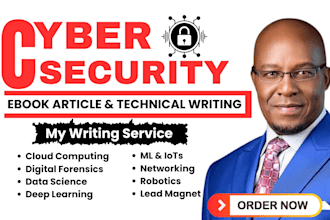 ghostwrite books on cybersecurity, technical writing, cloud computing, iot