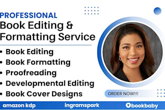 be your book editor, professional proofreader, ebook formatting, novel, journal