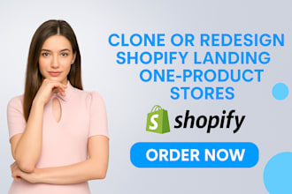 clone redesign shopify landing page, gempages, one product store with pagefly