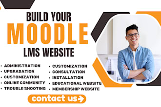 install, customize, develop your moodle lms elearning platform courses, quizzes