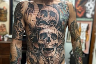 create a beautiful realistic tattoo desing