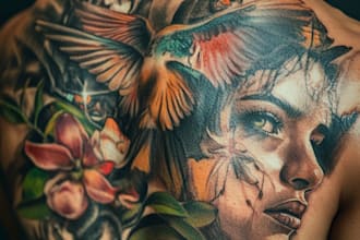 make a custom tattoo realistic art as you want