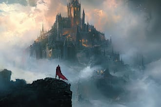 create a fiction book cover for your epic fantasy