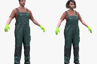 unique realistic human character, realistic texture, stylized model, ue5 rig
