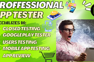 do 12 to 20 testers for closed app testing, software, game app or websites