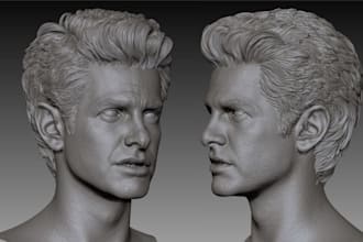 sculpt realistic 3d head face 3d bust model 3d helmet 3d mask for 3d printing