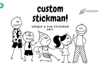 create fun and original stickman drawings for you
