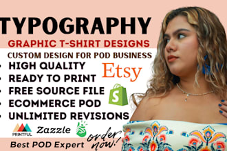 create custom high quality t shirt design for your pod brand