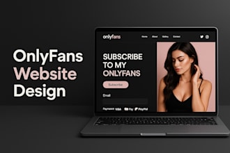 design onlyfans modelling website, onlyfan landing page, onlyfans agency website