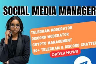 do telegram social media community manager for crypto meme project for 14hrours