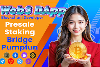 build web3 dapp like presale staking cross chain bridge launchpad pumpfun dex