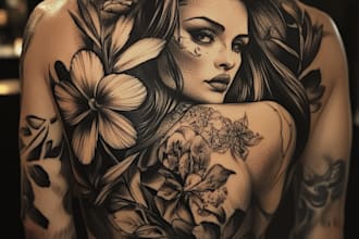 made a perfect realistic tattoo desing for you