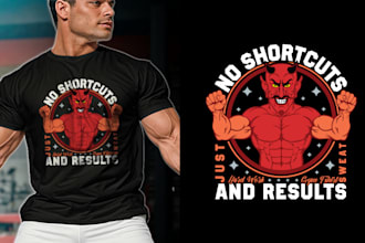 creative gym fitness custom tshirt design for crossfit yoga