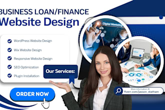build business loan, finance, insurance, accounting website and landing page