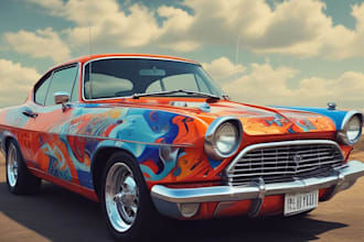 do itasha car wrap design, racing car wrap, car wrap design