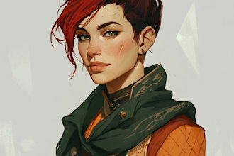 draw fantasy dnd character art, concept art, character design, dnd party