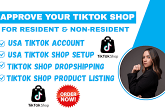 create USA tiktok shop tiktok account USA tiktok shop business representative