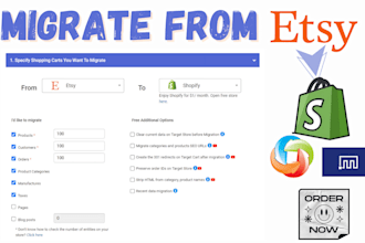 migrate your shop from etsy to shopify using   matrixify cart2cart and firebar