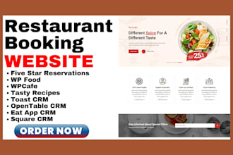 build five star restaurant booking website food delivery restaurant website
