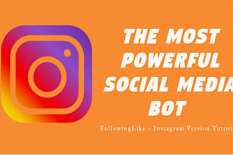 create social media api bot, instagram api bot, facebook API bot, tiktok api bot