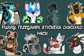 draw furry telegram stickers nsfw furry sticker animated stickers discord packs
