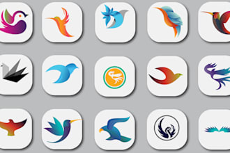 design pet, plant, pen, sleek, and bird logo