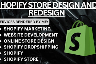 develop shopify online store design and redesign shopify